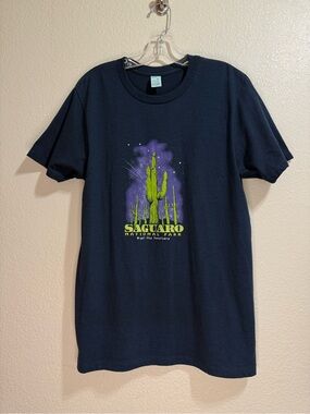 Saguaro National Park Graphic Tee - Night Sky Sanctuary - Navy - Size Medium